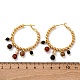 Круглые серьги-кольца из латуни EJEW-R014-16G-5