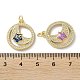 Латунные микропаве прозрачные подвески с фианитом KK-C045-26G-3