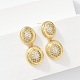Серьги-гвоздики из циркония EJEW-H154-10B-G-1