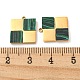 Синтетические малахитовые подвески STAS-L022-203G-3