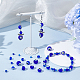 Ручной работы сглаза Lampwork круглые бусины LAMP-OC0001-01-4