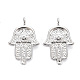Латунные микропаве прозрачные подвески с фианитом KK-S356-539P-NF-1
