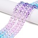 Выпечка расписные прозрачные стеклянные бусины DGLA-M001-8mm-10-6