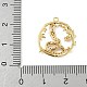Латунные микро проложить кубического циркония подвески KK-M326-03G-3