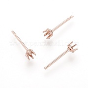 Фурнитура для сережек-гвоздиков из нержавеющей стали 304 STAS-D448-087RG-3mm
