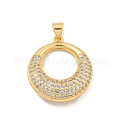 Подвески из латуни с прозрачным фианитом KK-U009-13G-02
