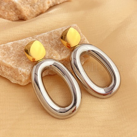 Серьги-гвоздики из нержавеющей стали 304 EJEW-K296-02GP-08-1
