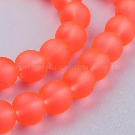 Прозрачные стеклянные бусины GLAA-S031-10mm-27-1