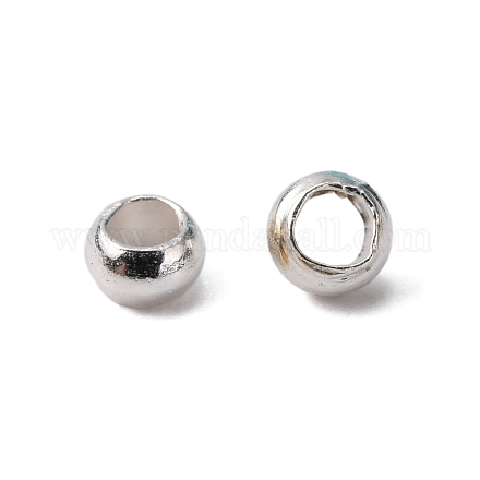 Зажимные бусины из латуни KK-L022-S-1