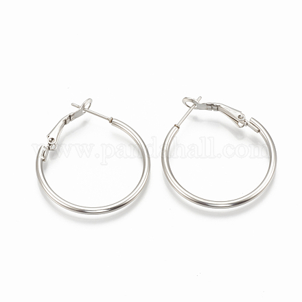 Серьги-кольца из нержавеющей стали 304 X-STAS-S078-07-30mm-1