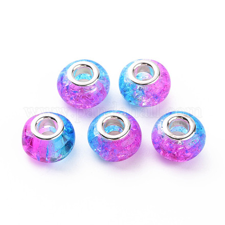 Европейские бусины двухцветные хрустящие RPDL-T003-06G-1