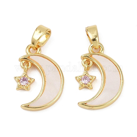 Латунные микро проложить кубического циркония подвески KK-L231-16G-1