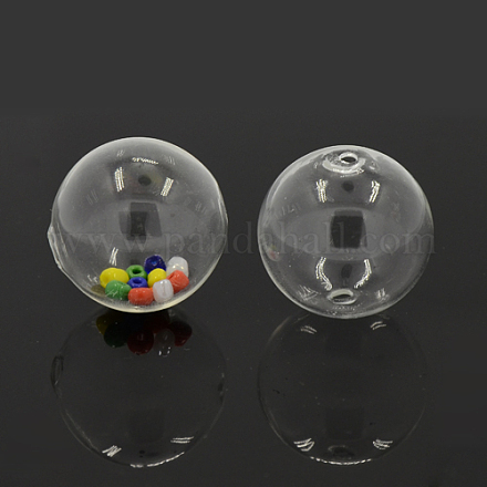Бусины ручной работы из дутого стекла с двумя отверстиями DH017J-50mm-01-1