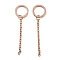 Ion Plating(IP) 304 Stainless Steel Split Key Ring Clasps, For Keychain Making, with Extended Cable Chains, Rose Gold, 74.5mm, Ring: 20x2.4mm