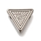 Anti-Tarnish 304 Stainless Steel Beads, Triangle with Eye, Stainless Steel Color, 12x14x4mm, Hole: 2mm