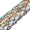 SUPERFINDINGS 6 Strands 6 Colors Handmade Acrylic Chains 1m Acrylic Link Chains Leopard Print Design Quick Link Connectors for Necklace Bracelet Eyeglass Lanyard Making