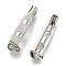 Tarnish Resistant 304 Stainless Steel Brooch Findings Sets, Back Bar Pins, with Hole, Stainless Steel Color, 21x5.5x5mm, Pin: 0.7mm