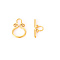 Stainless Steel Toggle Clasps, Golden, Ring, clasps: 23x15mm, bar: 21.5x10mm