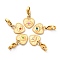 Heart 304 Stainless Steel Rhinestone Pendant Decorations, with Lobster Claw Clasp, Real 14K Gold Plated, Mixed Color, 21.5mm