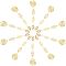 UNICRAFTALE 4 Sizes Leaf Charms 40pcs Stainless Steel Charm Golden Lead Pendant Metal Charm Necklace Charms for Jewelry Making, about 12.5-17mm Long