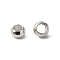 Brass Crimp Beads, Rondelle, Silver, 2x3mm, Hole: 2mm