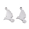 Non-Tarnish 201 Stainless Steel Pendants, Stamping Blank Tag, Laser Cut, Hummingbird, Stainless Steel Color, 20x12x0.9mm, Hole: 1.5mm
