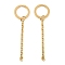 Ion Plating(IP) 304 Stainless Steel Split Key Ring Clasps, For Keychain Making, with Extended Cable Chains, Golden, 74.5mm, Ring: 20x2.4mm