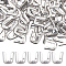 304 Stainless Steel Spiral Bone Tips, Fishbone Chain End Cap Cover, Stainless Steel Color, 15x14x3.5mm