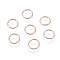 304 Stainless Steel Open Jump Rings, Rose Gold, 18 Gauge, 9x1mm, Inner Diameter: 7mm