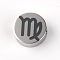 304 Stainless Steel Beads, Twelve Constellations, Stainless Steel Color, Virgo, 8x3mm, Hole: 2mm