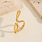 Geometric Stainless Steel Cuff Rings, Real 18K Gold Plated, 38.1mm