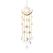 Quartz Crystal & Brass Pendant Decorations, with Iron Findings, Sun, Golden, 445mm, Pendants: 290x21mm