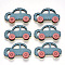 Faux Suede Patches, Costume Ornament Accessories, for Magic Tape Hair Clip Making, Car, Cornflower Blue, 23x36.5x5mm