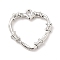 Alloy Pendants, Hollow, Heart, Platinum, 23.5x24.5x3mm, Hole: 2.1mm