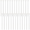925 Sterling Silver Flat Head Pins, Silver, 19~20x0.5mm, Head: 1.5mm, about 50Pcs/box