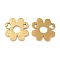 Ion Plating(IP) 316L Surgical Stainless Steel Pendants, Nickel Free, Textured, Clover with Heart & Star Charms, Real 18K Gold Plated, 17x17x1mm, Hole: 5mm
