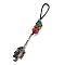 Natural 7 Chakra Stones Chips Tassel Curtain Tiebacks, Nylon Thread Woven Crystal Quartz Curtain Holdback, for Home Wall Drapes Window Decoration, Coconut Brown, 230mm