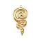 304 Stainless Steel Pendants, Snake Charm, Real 18K Gold Plated, 36.5x17x3mm, Hole: 2mm