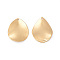 304 Stainless Steel Pendants, Golden, Teardrop Pattern, 22.5x17.5x1~2mm, Hole: 1.2mm
