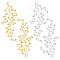 NBEADS 4 Pcs 2 Colors Embroidery Lace Flower Patches, Iron on & Sew on Patches Ethnic Style Metallic Floral Lace Appliques with Adhesive Back for Wedding Dress Decoration Repair, Plum Blosssom