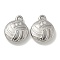 Anti-Tarnish 304 Stainless Steel Pendants, Volleyball Charm, Stainless Steel Color, 17.5x14x4.5mm, Hole: 1.8mm