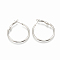 Non-Tarnish 304 Stainless Steel Hoop Earrings, Stainless Steel Color, 12 Gauge, 30x2mm, Pin: 0.8mm