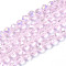 Electroplate Glass Beads Strands, AB Color Plated, Faceted, Rondelle, Pink, 6x5mm, Hole: 1mm, about 80~85pcs/strand, 38~40cm