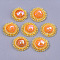 Foam Cabochons, with Sequins/Paillette, Non-Woven Fabric and Organza, Hat, Coral, 45~47x15~17mm, about 100pcs/bag