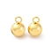 201 Stainless Steel Charms, Ball Charm, Real 18K Gold Plated, Real 18K Gold Plated, 10x7mm, Hole: 2.2mm