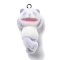 Resin Pendants, With Platinum Iron Loop, Panda Charms, Lilac, 38x19.5x15mm, Hole: 2mm