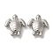 Non-Tarnish 304 Stainless Steel Beads, Tortoise, Stainless Steel Color, 18x15.5x5mm, Hole: 1.5mm