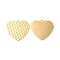 Ion Plating(IP) 304 Stainless Steel Pendants, Heart Charms, Real 18K Gold Plated, 27.5x30x0.8mm, Hole: 1.6mm