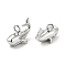 Brass Charms, Cadmium Free & Nickel Free & Lead Free, Dolphin Charm, Real Platinum Plated, 7x6x11mm, Hole: 1.6mm