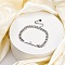 304 Stainless Steel Curb Chains Link ID Bracelets, Jewely for Women, Rectangle, Stainless Steel Color, 6-3/8 inch(16.2cm)